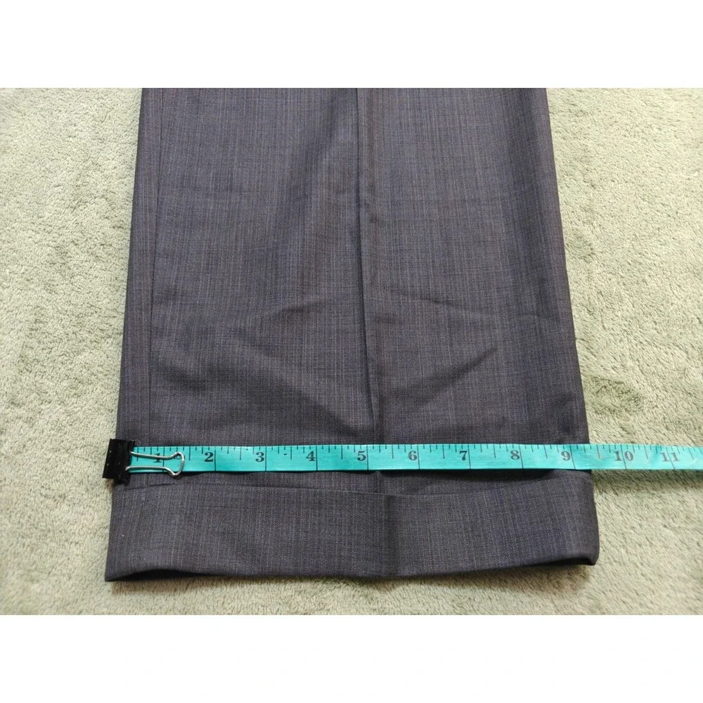 Perry Ellis Mens 36x34 Charcoal Gray Neo Luxe Pleated Cuffed Dress Slacks NWT